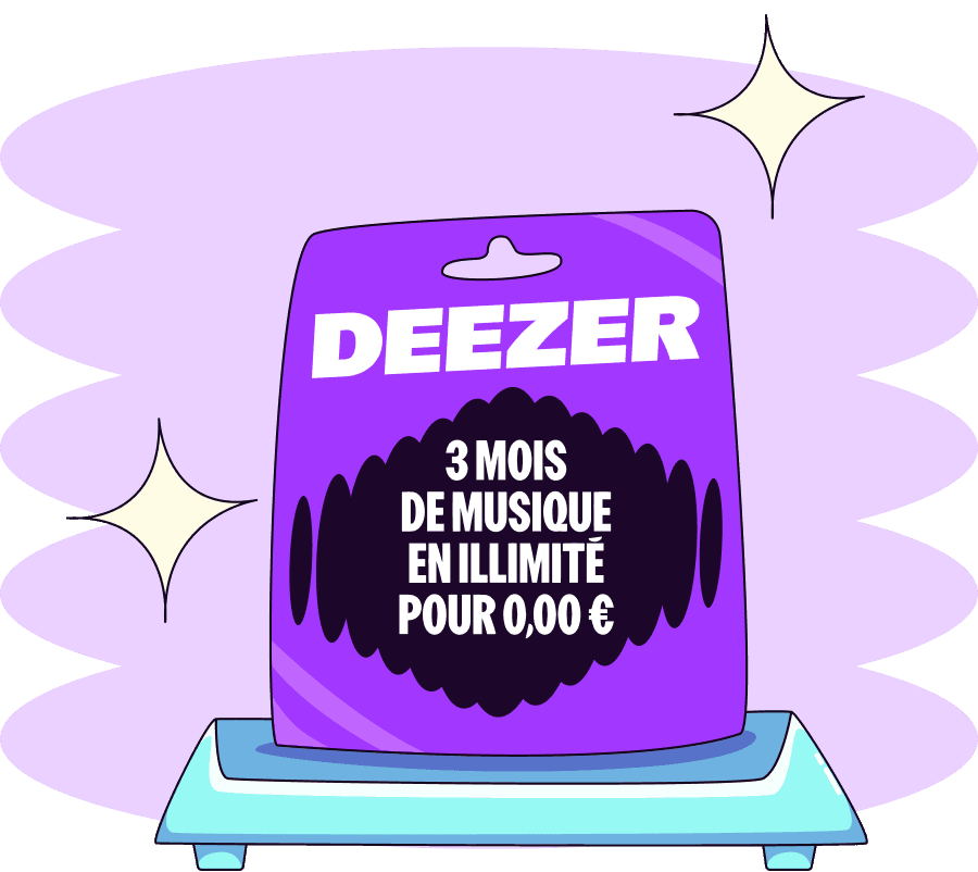 Illustration of branding integration of the brand Deezer for physical stores